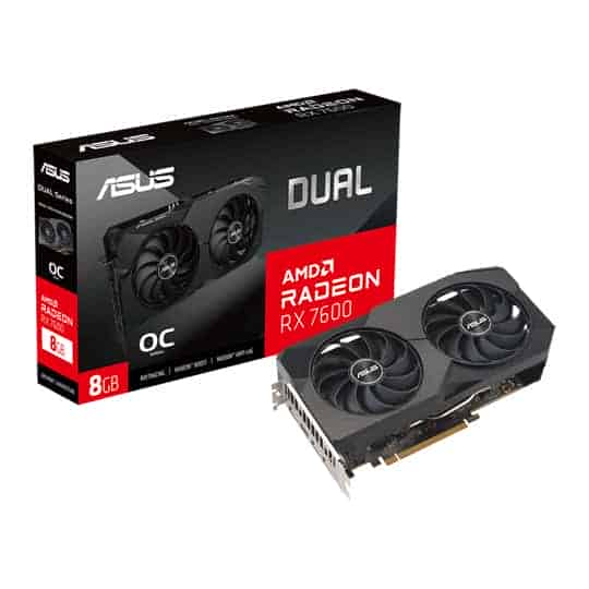 ASUS AMD Radeon RX 7600 DUAL OC V2 8GB Graphics Card